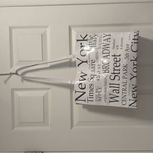 New York vinyl shoulder bag